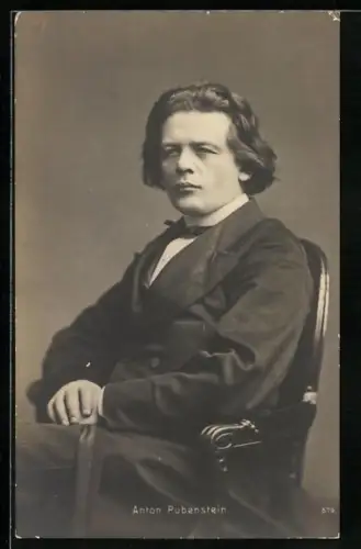 AK Anton Rubinstein auf einem Stuhl sitzend, Porträt