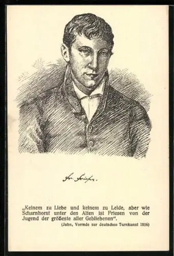 AK Karl Friedrich Friesen, Gehilfe und Freund Jahns