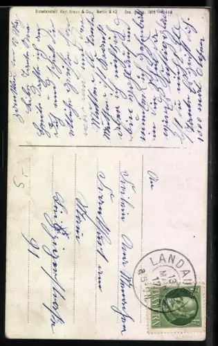 AK Kind in Lederhosen mit HB-Bierkrug