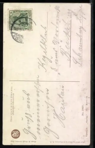 AK Kleiner Gärtner mit geflickter Hose