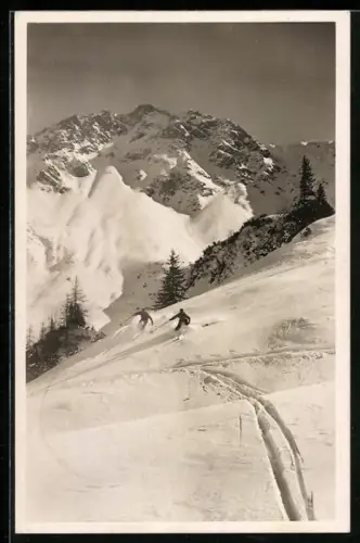 AK Hindelang-Bad Oberdorf, Ski-Abfahrt von der Willersalpe mit Gaishorn