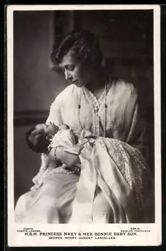 AK H. R. H. Princess Mary & Her Baby Son, von Belgien