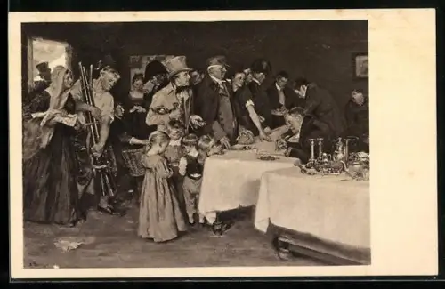 Künstler-AK Volksopfer 1813, Gold gab ich für Eisen!