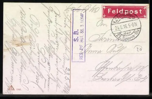 Künstler-AK Schlacht im Argonnerwald, Siegreicher Angriff