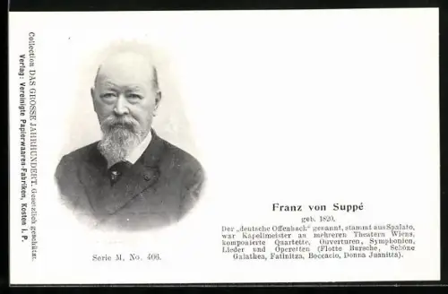 AK Franz von Suppé, Geb. 1820, Komponist