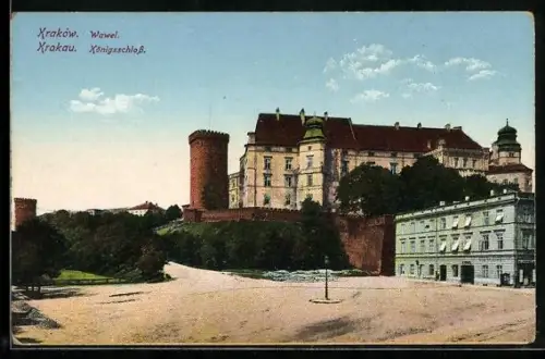 AK Krakau-Krakow, Königsschloss / Wawel