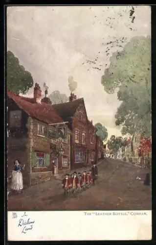 AK Charles Dickens, The Leather Bottle, Cobham