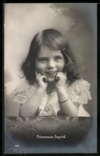 AK Prinzessin Ingrid von Schweden im Kleinkindalter
