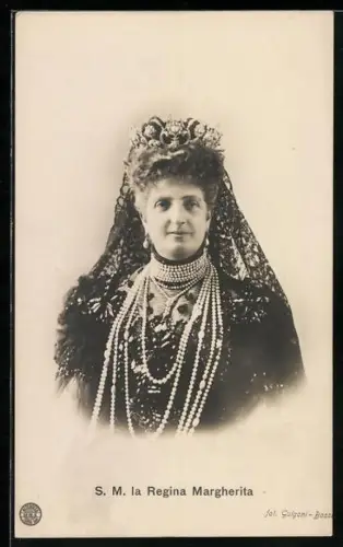AK La Regina Margherita, Porträt der Königin von Italien