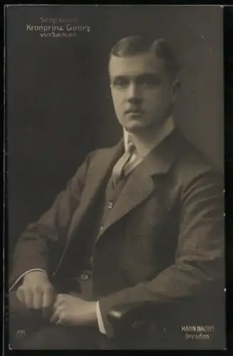 Foto-AK Walter Hahn, Nachfolger, Kronprinz Georg von Sachsen