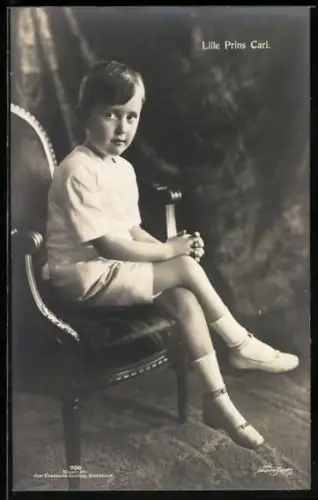 AK Lille Prins Carl als niedlicher Bube