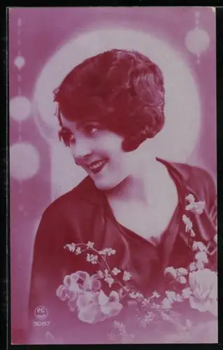 Foto-AK P. C. Paris: Junge Frau mit moderner Frisur