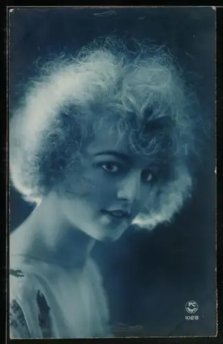 Foto-AK P. C. Paris: Fräulein mit toupierten Haaren