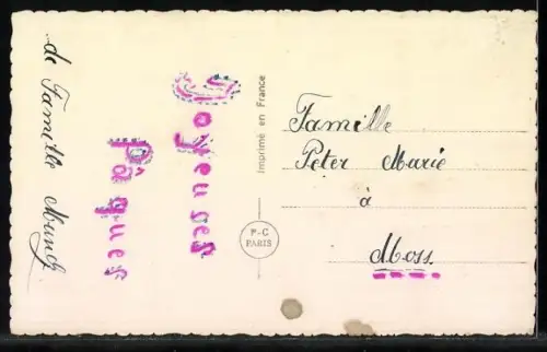 Foto-AK P. C. Paris: Ostereier mit Glocken, Ostergruss