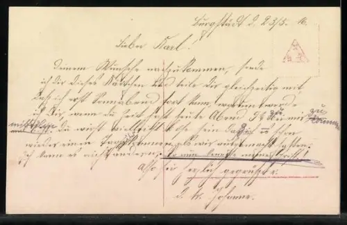 Foto-AK Amag Nr. 61411/3: Junges Paar auf einer Bank unter einem Baum