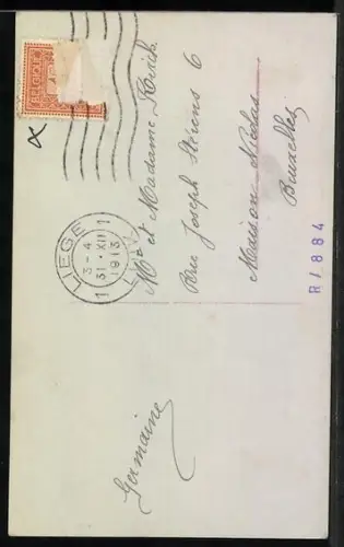 Foto-AK Amag Nr. 60765/1: Zwei Kinder mit Geldsäcken, Neujahrswünsche