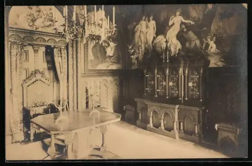 AK Schloss Neuschwanstein, Arbeitszimmer, Nische