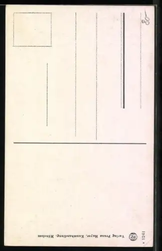 AK Schloss Neuschwanstein mit Gebirge im Hintergrund