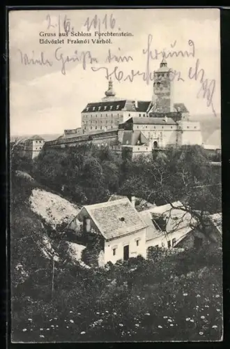 AK Schloss Forchtenstein, Blick zum Schloss