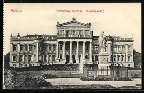 AK Putbus, Vorderseite des Fürstlichen Schlosses