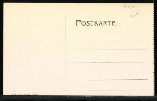 AK Putbus, Vorderseite des Fürstlichen Schlosses