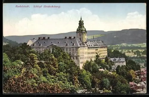 AK Rudolstadt, Blick zum Schloss Heidecksburg