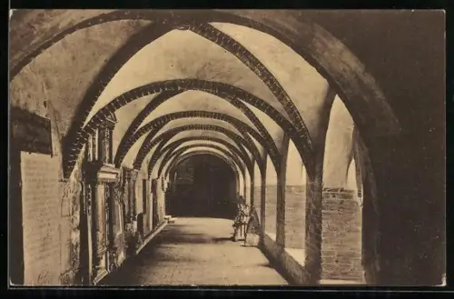 AK Stendal, Kreuzgang des Doms auf der Westseite