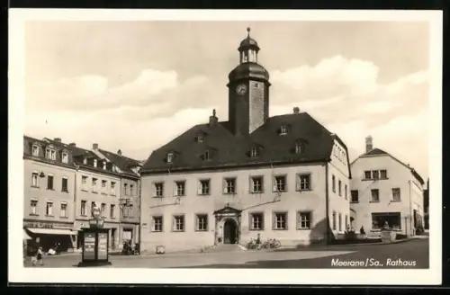 AK Meerane i. Sa., Blick auf das Rathaus