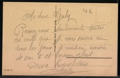 AK Höchst a. M., Uferpartie mit Kirchturm und nahen Gebäuden