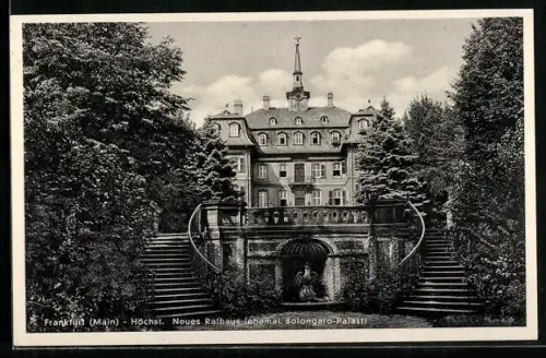 AK Frankfurt-Höchst, Neues Rathaus, ehemal. Bolongaro-Palast