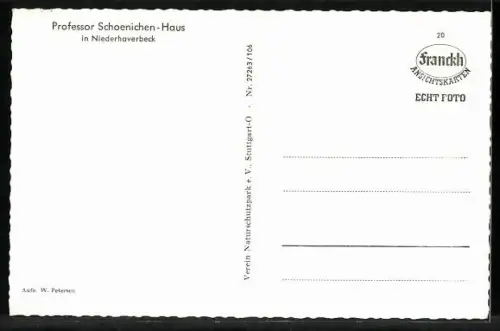 AK Niederhaverbeck, Blick auf das Professor Schoenichen-Haus mit Umgebung