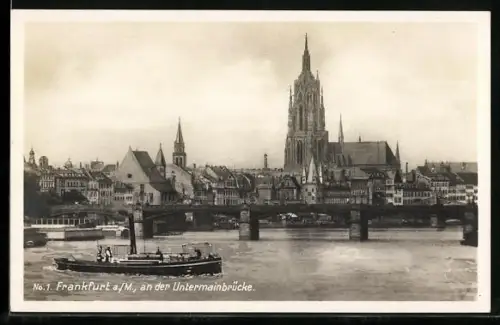 AK Frankfurt a. M., An der Untermainbrücke