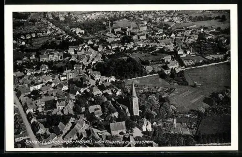 AK Soltau /Lüneburger Heide, Ort vom Flugzeug aus gesehen