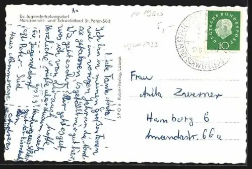 AK St. Peter / Nordseebad, Ev. Jugenderholungsdorf und Ort aus der Vogelschau