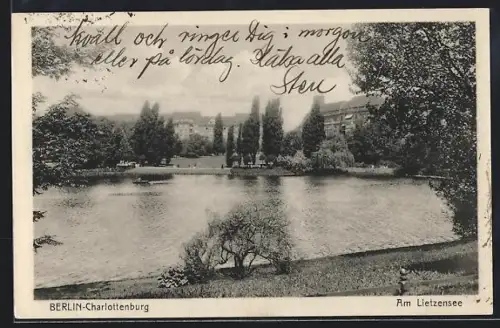 AK Berlin-Charlottenburg, Am Lietzensee