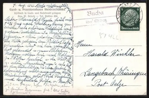 AK Dahlen / Heide, Gasthaus Heideschänke