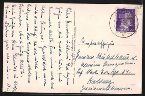 AK Bitsch /Lothringen, Vue panoramique du village avec collines en arrière-plan