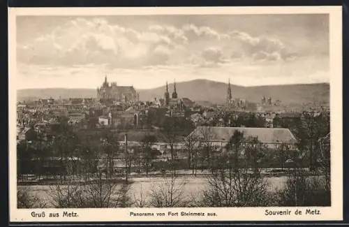 AK Metz, Panorama vom Fort Steinmetz aus