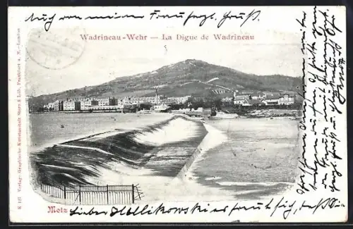 AK Wadrineau, La Digue de Wadrineau et vue sur la colline