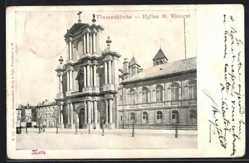 AK Metz, Partie an der Vinzenzkirche
