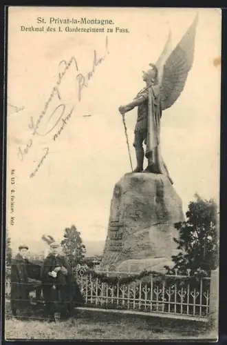 AK St. Privat-la-Montagne, Denkmal d. 1. Garde-Regt. zu Fuss