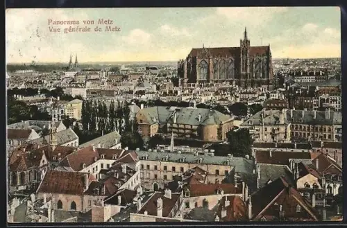 AK Metz, Vue générale de Metz