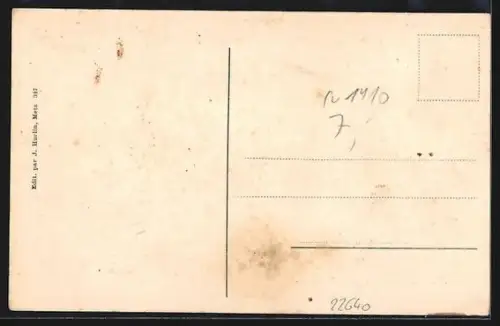 AK Metz, Porte des Allemands et vue sur les fortifications historiques