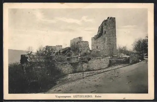 AK Lützelburg /Vogesen, Ruine im Ort