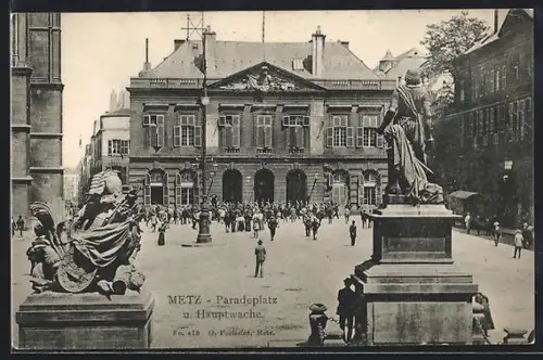 AK Metz, Paradeplatz u. Hauptwache