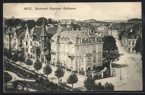 AK Metz, Boulevard Empereur Guillaume