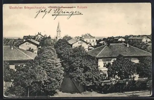 AK Deutsch Avricourt, Kolonie, Blick zur Kirche