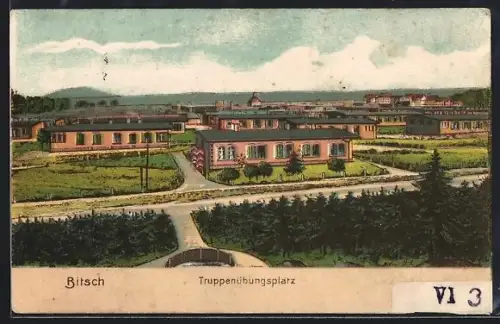 AK Bitsch, Blick zum Truppenübungsplatz