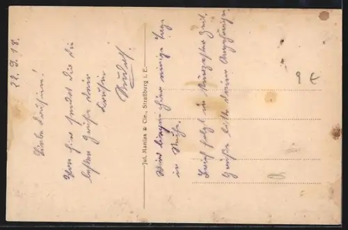 AK Wich in Lothringen, Vue de la place centrale avec groupes de personnes et bâtiments environnants