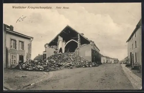 AK Petit Mont, Ruines sur le champ de bataille occidental